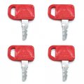 4pcs Ignition Key T209428 Kv13427 For John Deere Skid Steer Tracked Loader