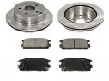 Rear Ceramic Brake Pad And Rotor Kit Compatible With 2010-2017 Gmc Terrain 