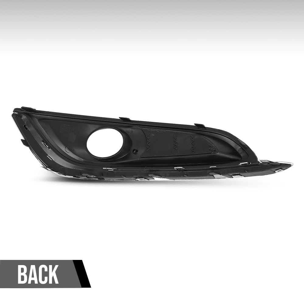 Front Left Bumper Grille Fog Light Bezel Lamp Trim For Buick Regal 2014 2015 2016 2017 Chrome Black Part Number 23142357