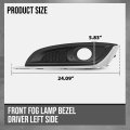 Front Left Bumper Grille Fog Light Bezel Lamp Trim For Buick Regal 2014 2015 2016 2017 Chrome Black Part Number 23142357