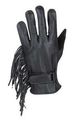 Womens Full Finger Leather Gloves With Fringe Size Xs X-small