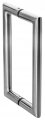 Rockwell 6 Inch Center To Mitered Corner Back Shower Door Handle In Brushed Nickel Finish 