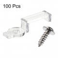 Uxcell Led Strip Mounting Brackets Fixing Clips Clamps Holder For 5050 With Screws 10mm Wide Waterproof Transparent Nylon Pack