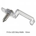 Uxcell Led Strip Mounting Brackets Fixing Clips Clamps Holder For 5050 With Screws 10mm Wide Waterproof Transparent Nylon Pack