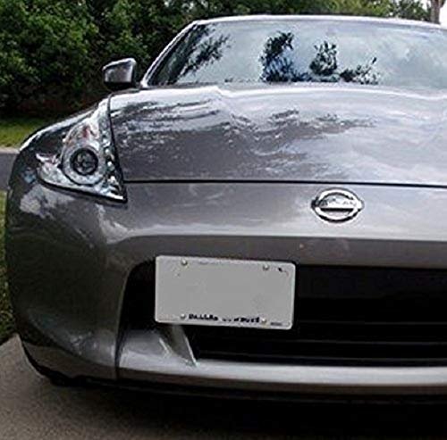 Front Bumper Tow Hook License Plate Mount Bracket For Nissan 370z Gt-r Juke Holder Set W Unique Screw Bolts Black Caps Tag