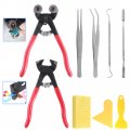 Glarks 9pcs Mosaic Tools Set 2pcs Heavy Duty Wheeled Glass Nippers And Tile Cutter Pliers With 7pcs 