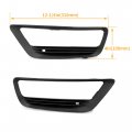 Hecasa Fog Light Trim Bezel Black Driver Passenger Side For 2013-2015 Honda Accord Sedan Replacement Ho1038111 71112t2aa10 Pair