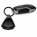 Ipick Image Made Black Dome Shinning Dark Gunmetal Metal Teardrop Key Chain With Logo For Ford Mustang Script