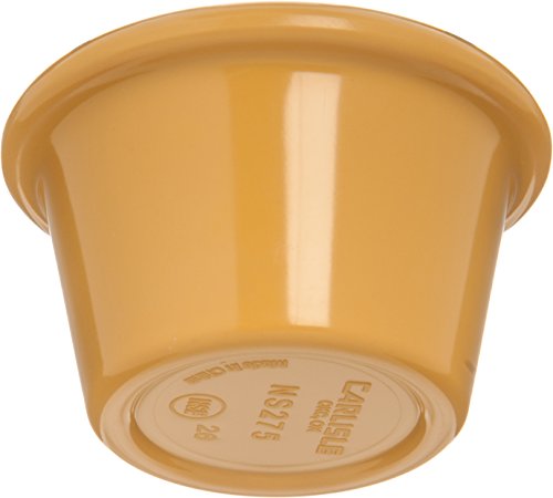 Carlisle S27522 Melamine Smooth Ramekin 1 5 Oz Capacity Honey Yellow Case Of 48