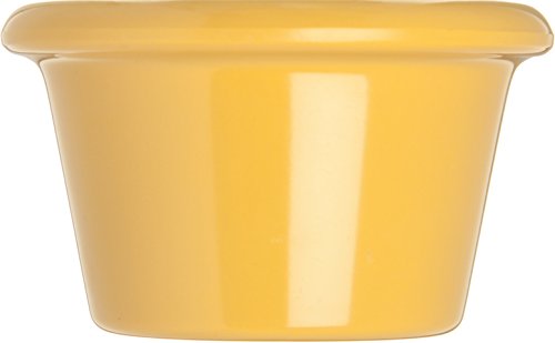 Carlisle S27522 Melamine Smooth Ramekin 1 5 Oz Capacity Honey Yellow Case Of 48