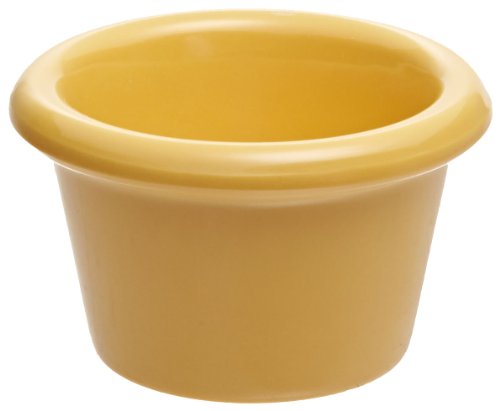 Carlisle S27522 Melamine Smooth Ramekin 1 5 Oz Capacity Honey Yellow Case Of 48