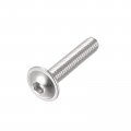 Uxcell Flanged Button Head Socket Cap Screws M4 20mm Hex Drive 304 Stainless Steel Fasteners Bolts Fully Threaded Machine Screw