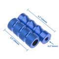 Rzmmotor 1 Pair 6mm Cnc Aluminum Motorcycle Small Spare Gear Shift Brake Lever Peg Pedal Cover Head Blue Rearsets Footrests