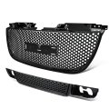 07-12 Gmc Yukon Abs Plastic Round Mesh Style Front Upper Lower Grille Black Gmt900 
