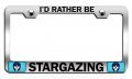 Ia D Rather Be Stargazing Geek Ch Steel Auto Suv License Plate Frame Tag Holder 