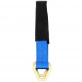 Ocpty Heavy Duty 4pcs 2 X 36 Axle Straps Car Hauler Trailer Tie Down Wheel Strap Blue Black