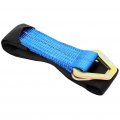 Ocpty Heavy Duty 4pcs 2 X 36 Axle Straps Car Hauler Trailer Tie Down Wheel Strap Blue Black