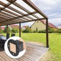 Uxcell 2pcs Square Floor Flange 2 X2 Post Base Brackets Kit Wall Mount For Deck Railing Mailbox Black