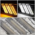Auto Dynasty Pair Smoked Lens Led Drl Fog Lights Build-in Turn Signal Wiring Chrome Bezel Compatible With Ford Focus 15-17