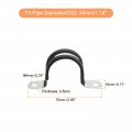 Uxcell 12pcs 30mm 1-3 16 Cable Clamp Rubber Pipe Strap Cushioned 304 Stainless Steel Hose U Shape Metal Tube Holder For Wire