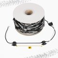 Partsam Double Male Bullet Plugs 2 Prong Continuous Wire Harness Roll For Side Clearance Marker Light 150 6 Lead Between