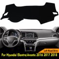 Hyzijin Car Dashboard Dash Board Cover Mat Carpet Compatible For Hyundai Elantra Avante 2016 2017 2018 Left Hand Drive