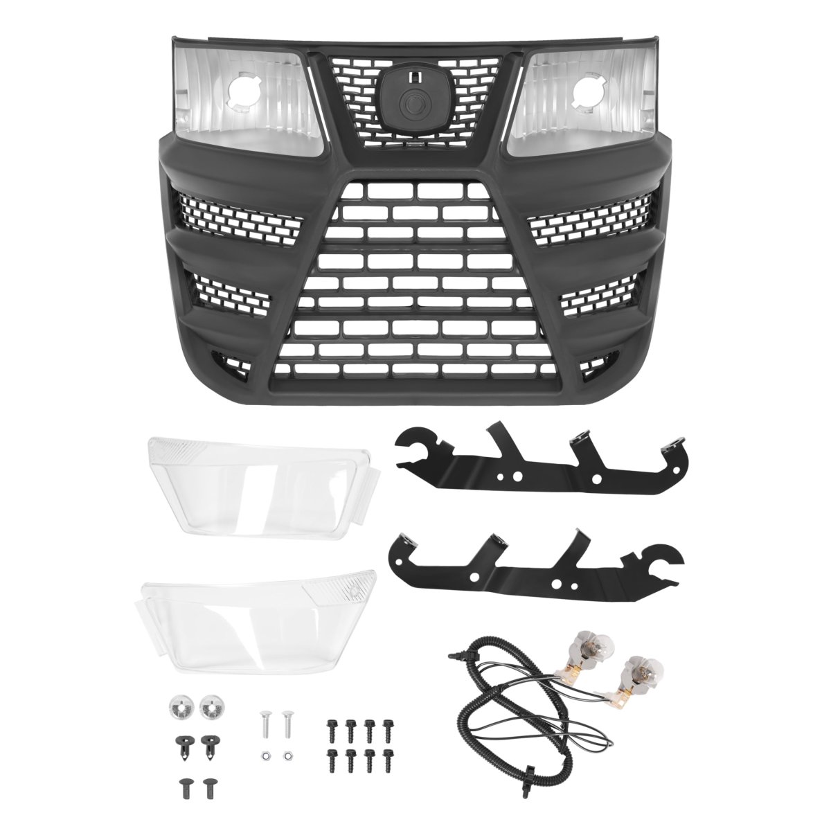 Grille And Headlights For John Deere X300 X304 X310 X320 X350 X370 X384 X394 Replacement M168888 Front Headlamp Lights Head