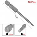 Uxcell 10 Pcs H2 Magnetic Hex Head Screwdriver Bits 1 4 Inch Shank 2 56-inch Length S2 Power Tools