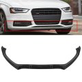 3pcs Glossy Black Front Bumper Lip For 0 2013-2016 Audi A4 