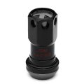 Auto Dynasty M12 X 25 Open End 16-piece Aluminum Steel Wheel Lug Nuts 4 Lock 1 Nut Key Black
