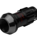 Auto Dynasty M12 X 25 Open End 16-piece Aluminum Steel Wheel Lug Nuts 4 Lock 1 Nut Key Black