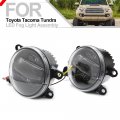 Led Fog Driving Light Assembly For Toyota Tacoma Tundra 4runner Highlander Rav4 Corolla Avalon Camry 2006-2023 Switchback Amber