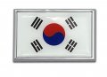 Korea Flag Chrome Metal Car Emblem