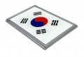 Korea Flag Chrome Metal Car Emblem