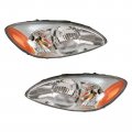 Headlights Headlamps Left Right Pair Set For 00-07 Ford Taurus 