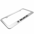 Buick License Plate Frame 3d Embossed Letters On Mirror Chrome Metal 12x6 In Standard Size With Screw Covers