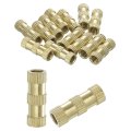 Knurled Insert Nuts 15pcs M5 X 20mm L 7mm Od Thread Printing Brass Female Threadeds Heat Set Insert Embedment 
