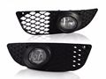 Fog Lights For 2008 2009 2010 2011 2012 2013 2014 Lancer Sedan 4 Door Non Evo Clear Lens Black Bezel Kit With Wiring Harness 