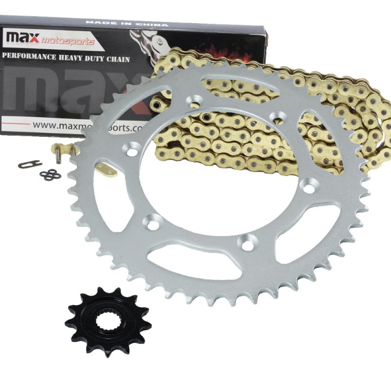 O Ring Chain And Sprocket Kit Gold For Yamaha Yz125 2005 To 2021 Yz250 2001 2004 13t Front 48t Rear 520x112 With Master Link