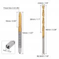 Uxcell Tap Drill Bit Set 6-32 Unc Straight Flute Thread And 1 9 2 8mm Twist Titanium Coated M2 High Speed Steel Repair Tapping