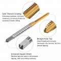 Uxcell Tap Drill Bit Set 6-32 Unc Straight Flute Thread And 1 9 2 8mm Twist Titanium Coated M2 High Speed Steel Repair Tapping