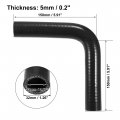 X Autohaux 22mm 0 87 Id 90 Degree Elbow Silicone Reducer Hose Pipe Bend Turbo Water Intercooler Black