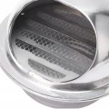 Stainless Steel Vent Hood Exterior Rainproof Wind Cover Built In Mesh Screen Adopts Hemispherical 4 Inch