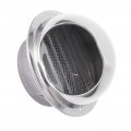 Stainless Steel Vent Hood Exterior Rainproof Wind Cover Built In Mesh Screen Adopts Hemispherical 4 Inch