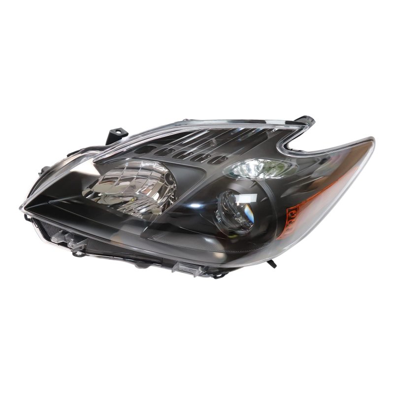 Headlights Assembly For 2010 2011 Toyota Prius Driver And Passenger Side Front Halogen Headlamps With Polycarbonate Lens Black
