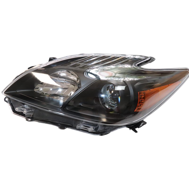 Headlights Assembly For 2010 2011 Toyota Prius Driver And Passenger Side Front Halogen Headlamps With Polycarbonate Lens Black