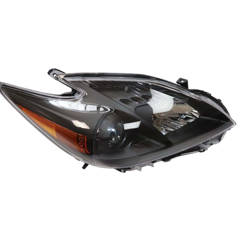 Headlights Assembly For 2010 2011 Toyota Prius Driver And Passenger Side Front Halogen Headlamps With Polycarbonate Lens Black