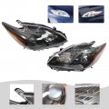 Headlights Assembly For 2010 2011 Toyota Prius Driver And Passenger Side Front Halogen Headlamps With Polycarbonate Lens Black
