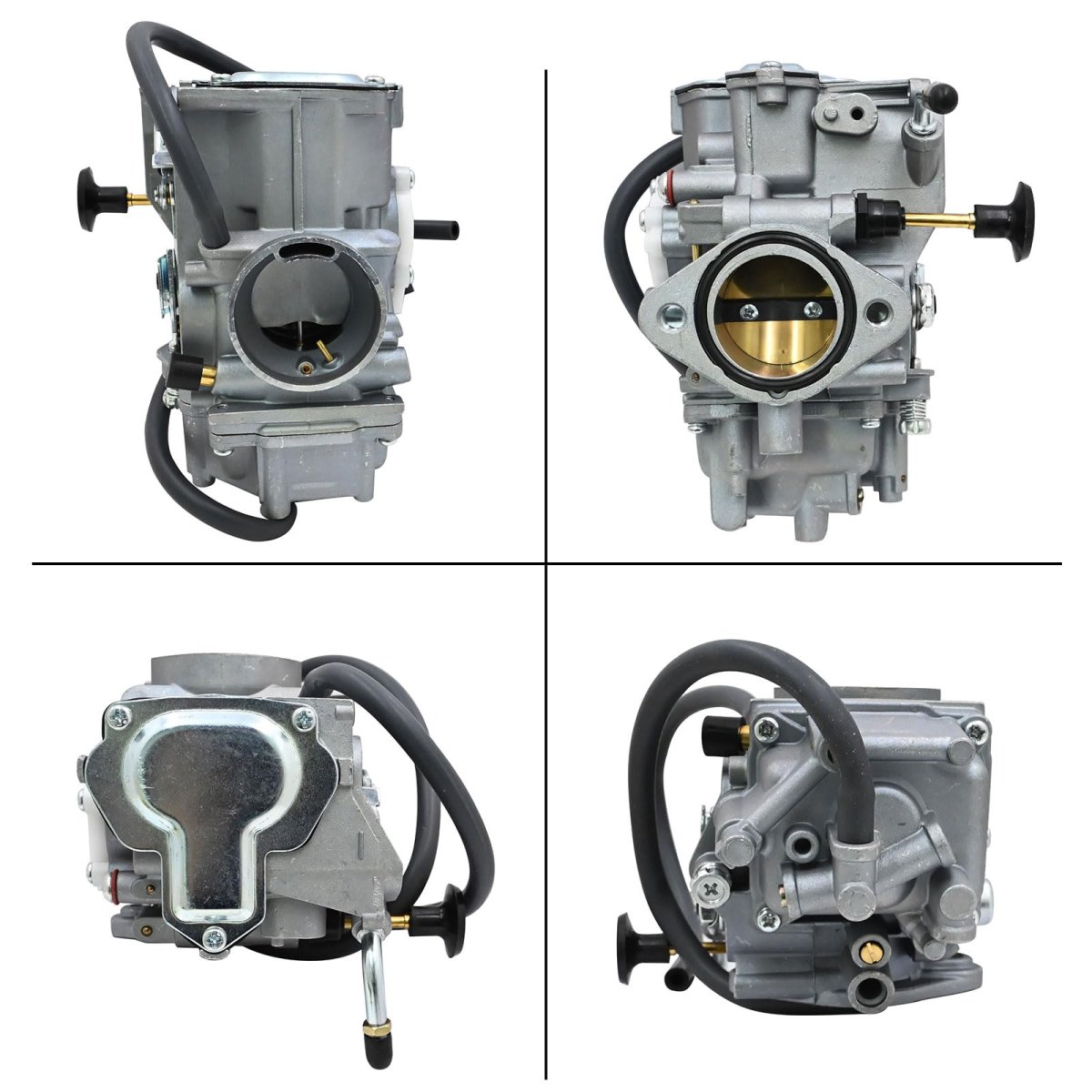 Carburetor Kit 4gb-14101-00 For Yamaha Kodiak 400 Yfm400 Yfm400fw 1993-1998 Atv 4x4 Golden Chrome Finish