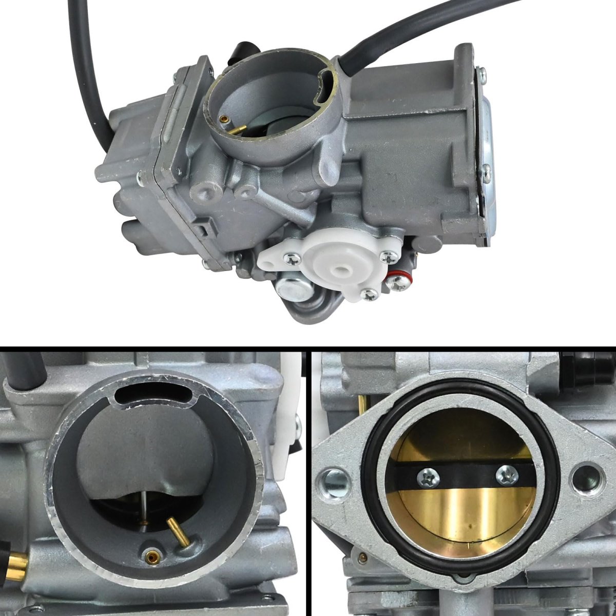Carburetor Kit 4gb-14101-00 For Yamaha Kodiak 400 Yfm400 Yfm400fw 1993-1998 Atv 4x4 Golden Chrome Finish